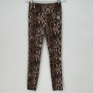 NEW Entro Womens Snakeskin Print Leggings Butter Soft Stretch Wide Waistband NWT